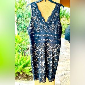 Gorgeous Black Lace Dress….very flattering details! Size 12